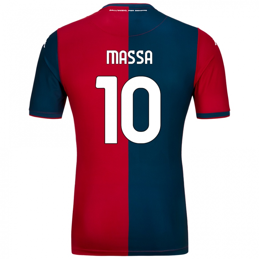 Uomo Maglia Alessandra Massa #10 Rosso Blu Scuro Kit Gara Home 2024/25 Maglietta