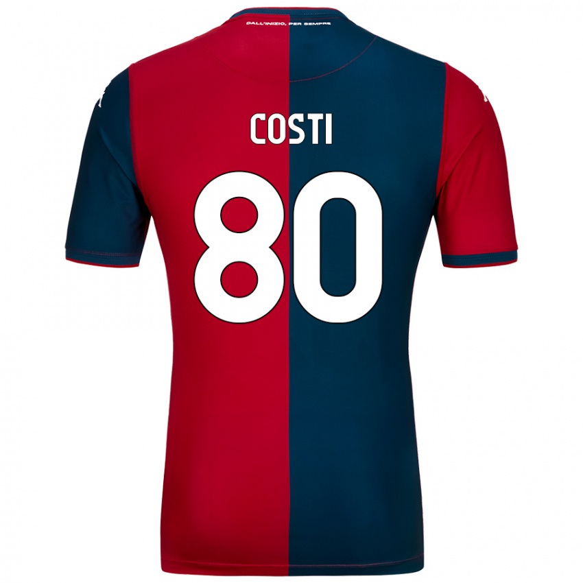 Uomo Maglia Fabiana Costi #80 Rosso Blu Scuro Kit Gara Home 2024/25 Maglietta