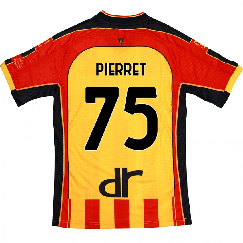 Uomo Maglia Balthazar Pierret #75 Giallo Rosso Kit Gara Home 2024/25 Maglietta