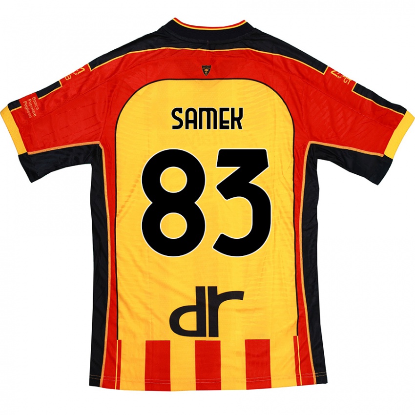 Uomo Maglia Daniel Samek #83 Giallo Rosso Kit Gara Home 2024/25 Maglietta