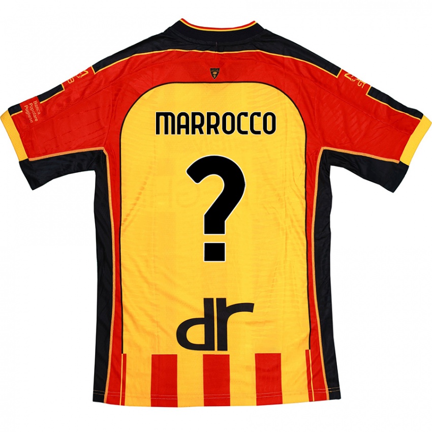 Uomo Maglia Iacopo Marrocco #0 Giallo Rosso Kit Gara Home 2024/25 Maglietta