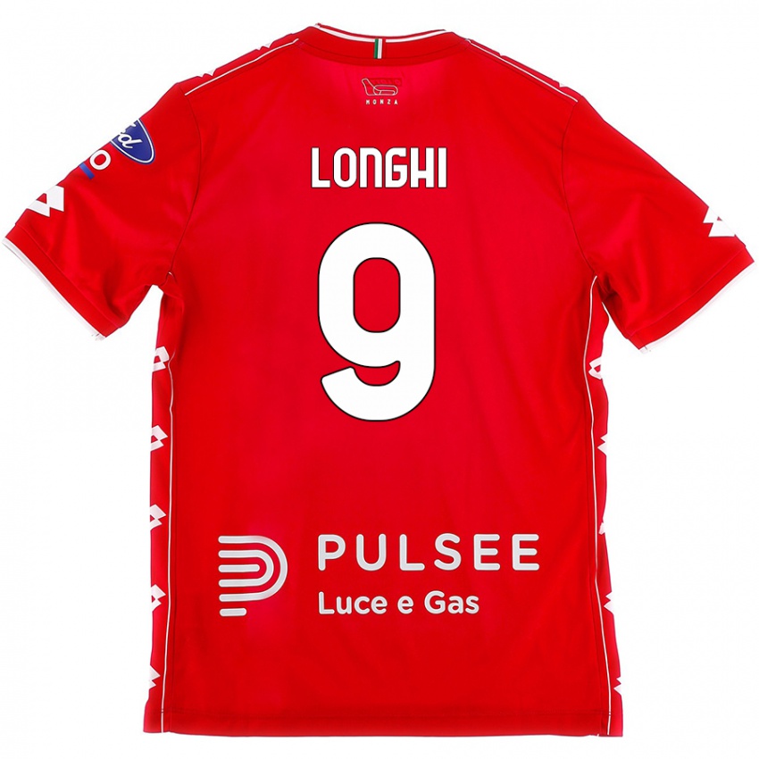 Uomo Maglia Jordan Longhi #9 Rosso Bianco Kit Gara Home 2024/25 Maglietta