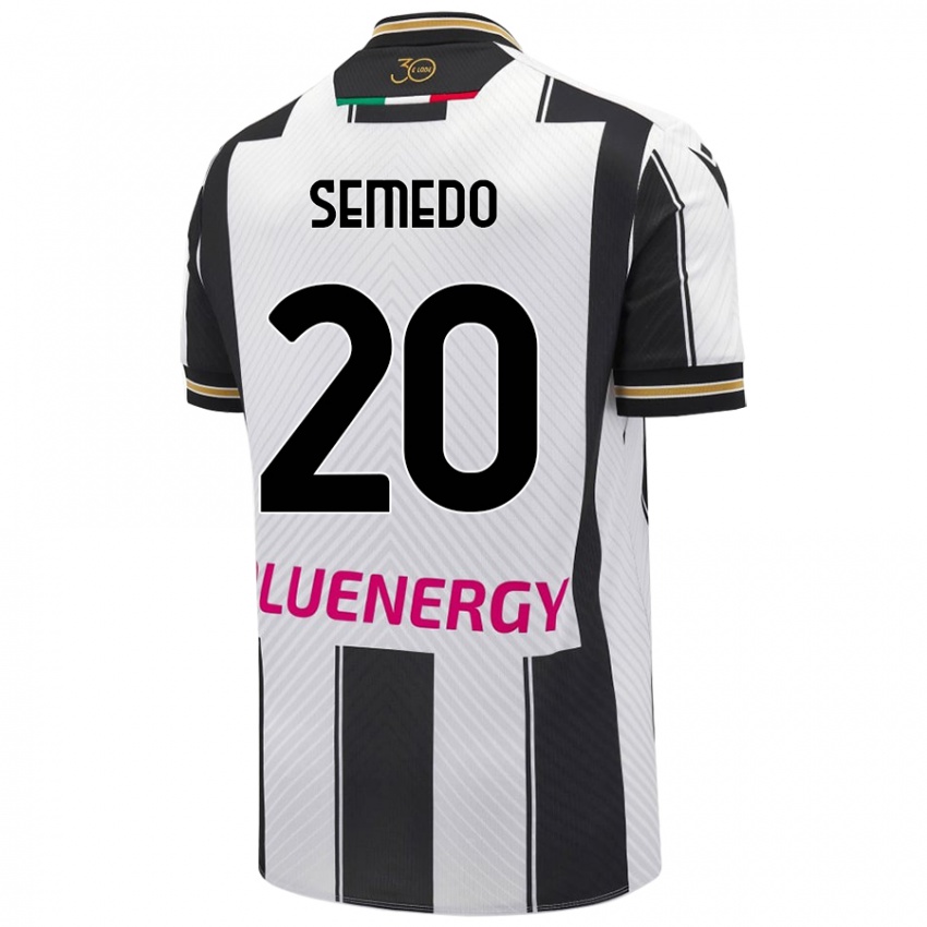 Uomo Maglia Vivaldo Semedo #20 Bianco Nero Kit Gara Home 2024/25 Maglietta