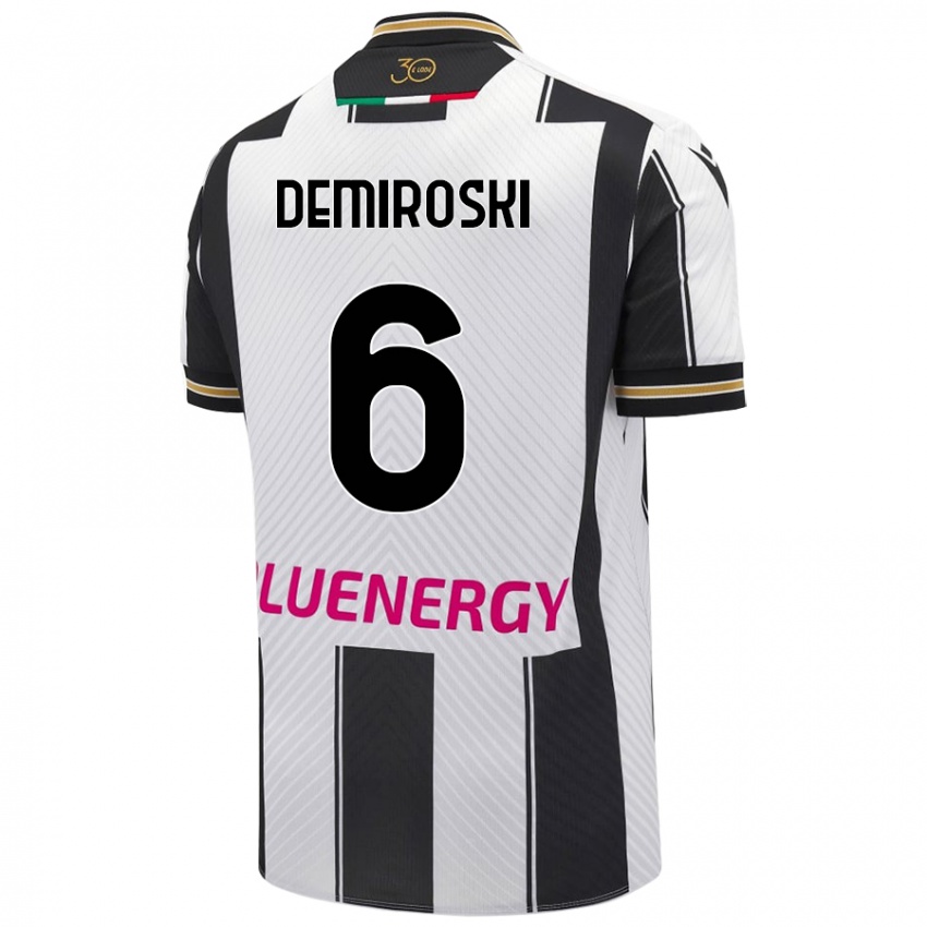 Uomo Maglia Shenol Demiroski #6 Bianco Nero Kit Gara Home 2024/25 Maglietta