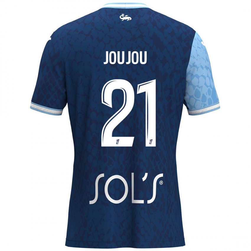 Uomo Maglia Antoine Joujou #21 Azzurro Blu Scuro Kit Gara Home 2024/25 Maglietta