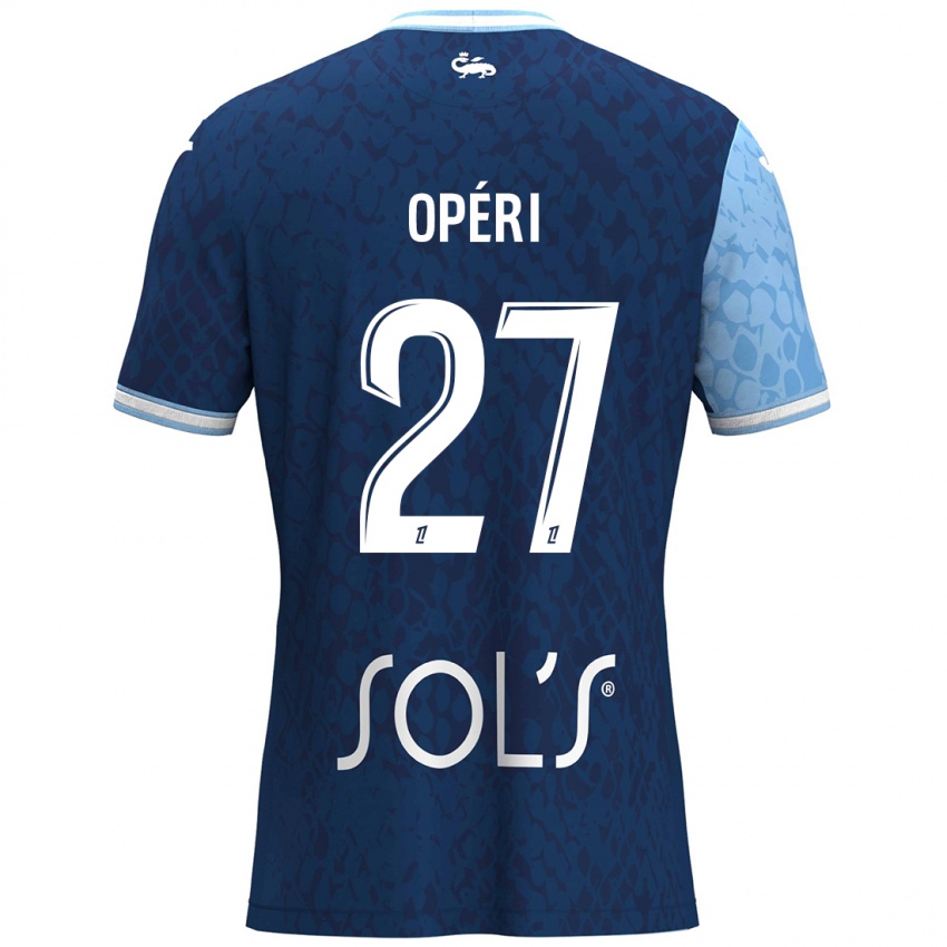 Uomo Maglia Christopher Operi #27 Azzurro Blu Scuro Kit Gara Home 2024/25 Maglietta