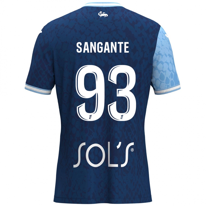 Uomo Maglia Arouna Sangante #93 Azzurro Blu Scuro Kit Gara Home 2024/25 Maglietta