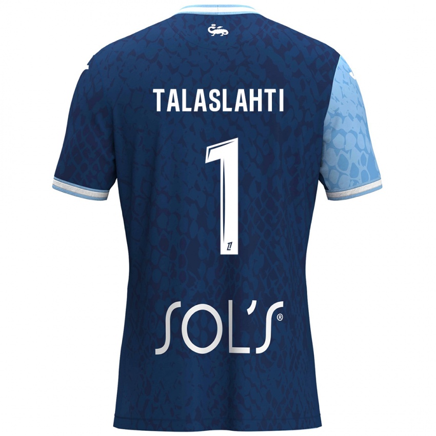 Uomo Maglia Katriina Talaslahti #1 Azzurro Blu Scuro Kit Gara Home 2024/25 Maglietta