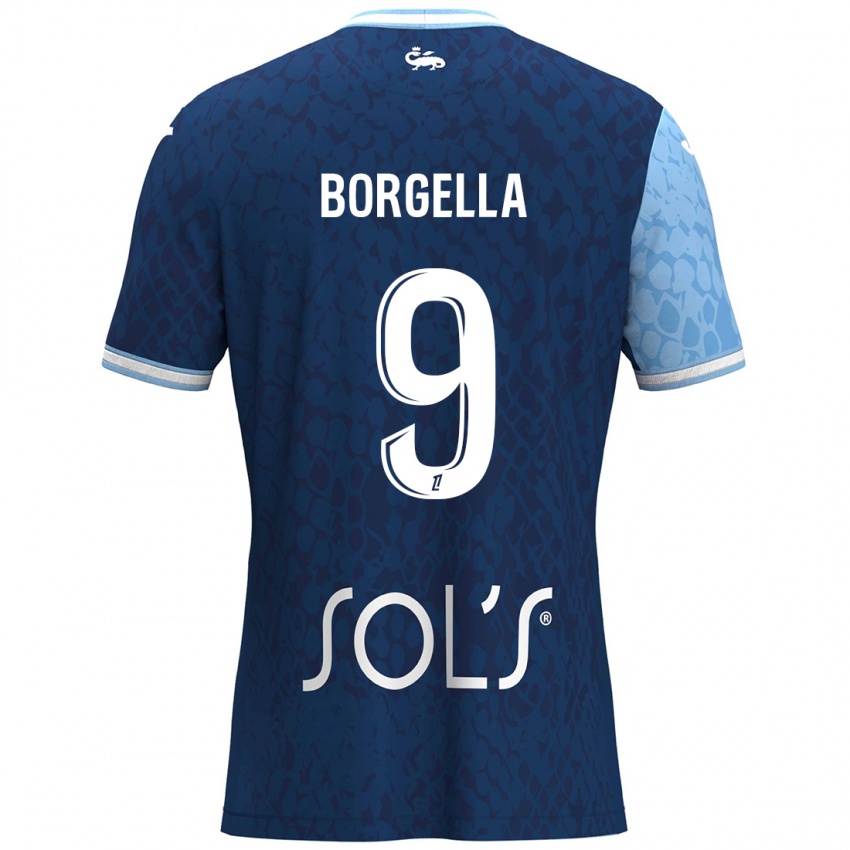 Uomo Maglia Roselord Borgella #9 Azzurro Blu Scuro Kit Gara Home 2024/25 Maglietta