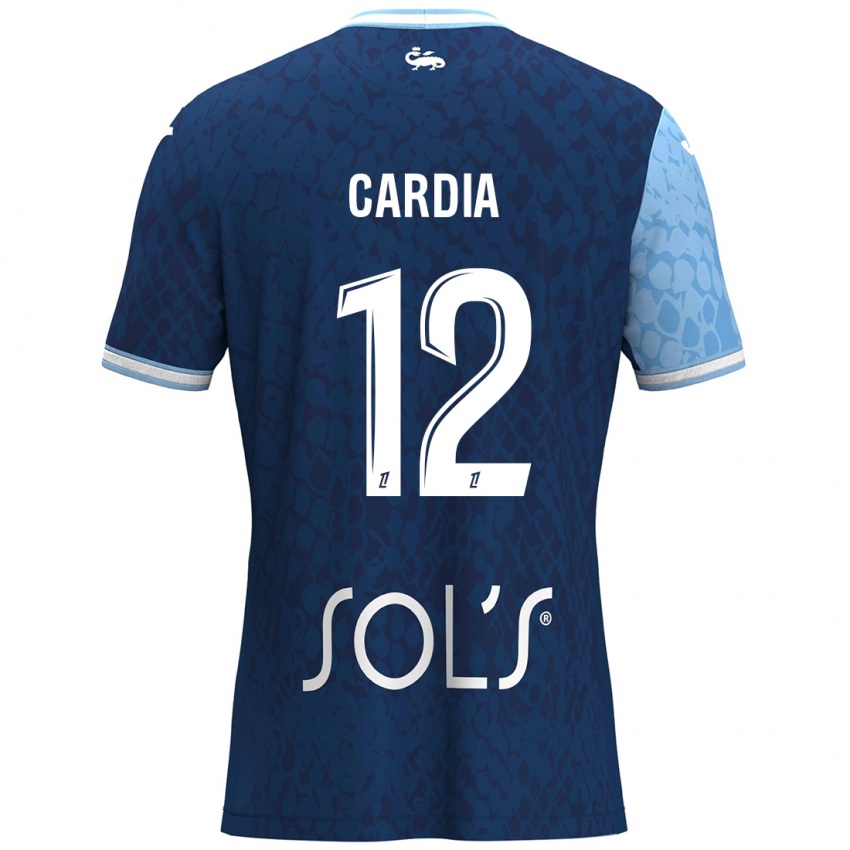 Uomo Maglia Mickaëla Cardia #12 Azzurro Blu Scuro Kit Gara Home 2024/25 Maglietta