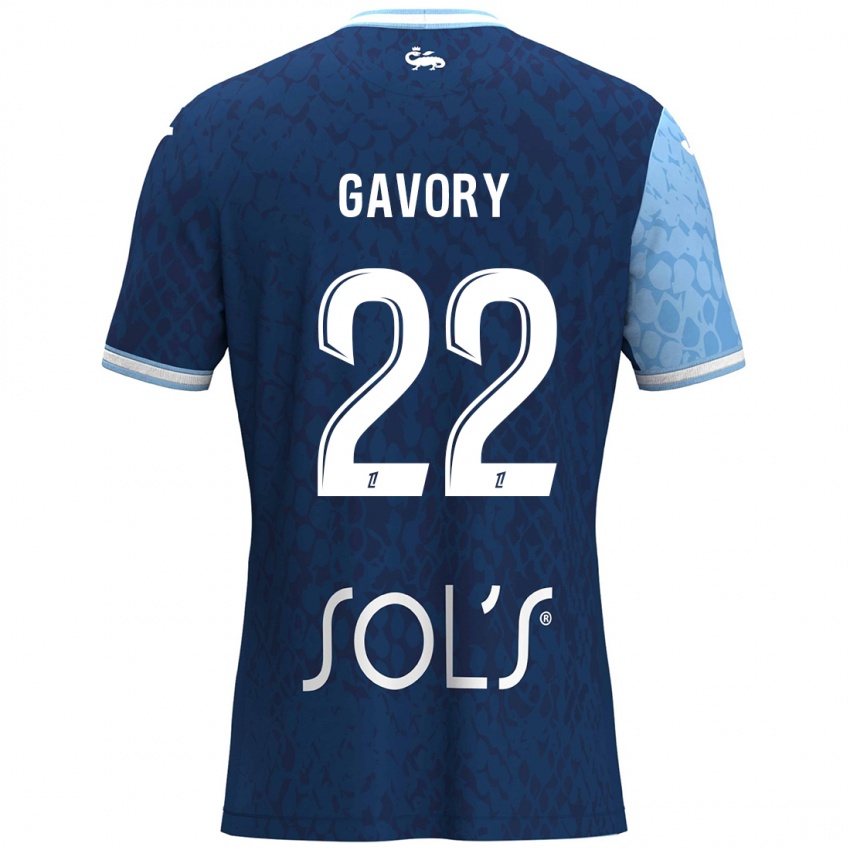 Uomo Maglia Christy Gavory #22 Azzurro Blu Scuro Kit Gara Home 2024/25 Maglietta