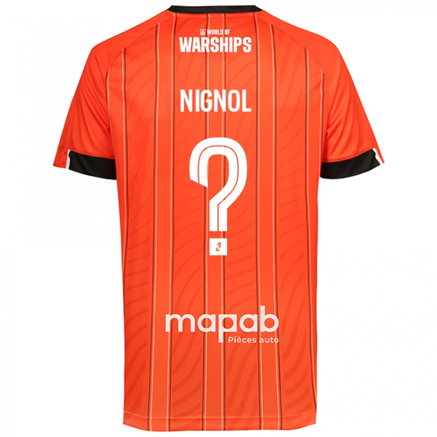 Uomo Maglia Vincent Nignol #0 Arancione Kit Gara Home 2024/25 Maglietta