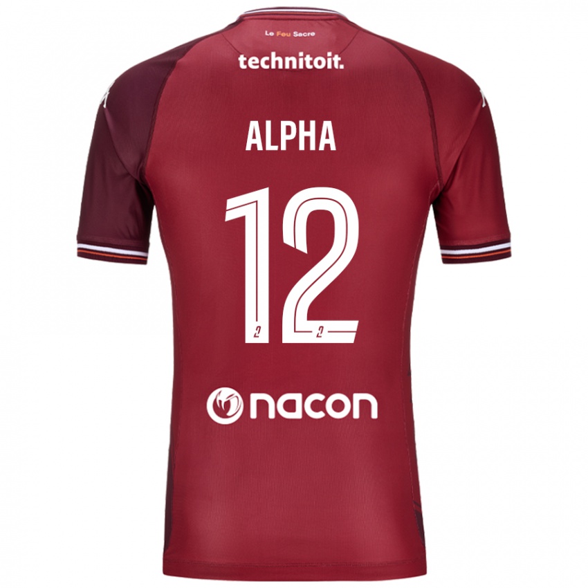 Uomo Maglia Alpha Touré #12 Rosso Granata Kit Gara Home 2024/25 Maglietta