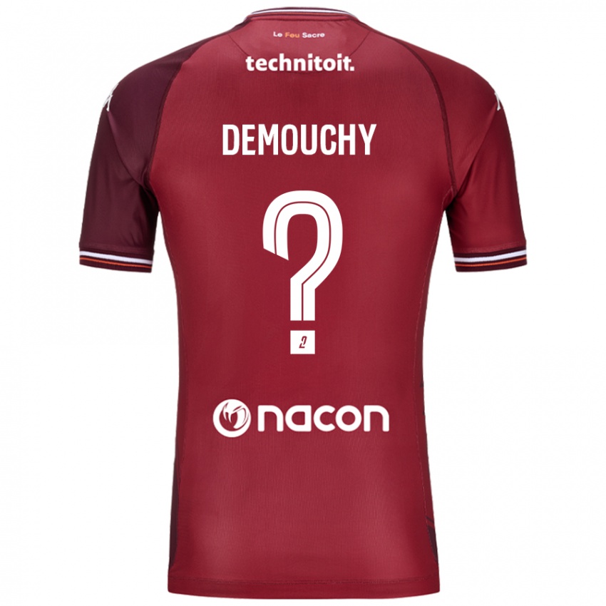 Uomo Maglia Albin Demouchy #0 Rosso Granata Kit Gara Home 2024/25 Maglietta