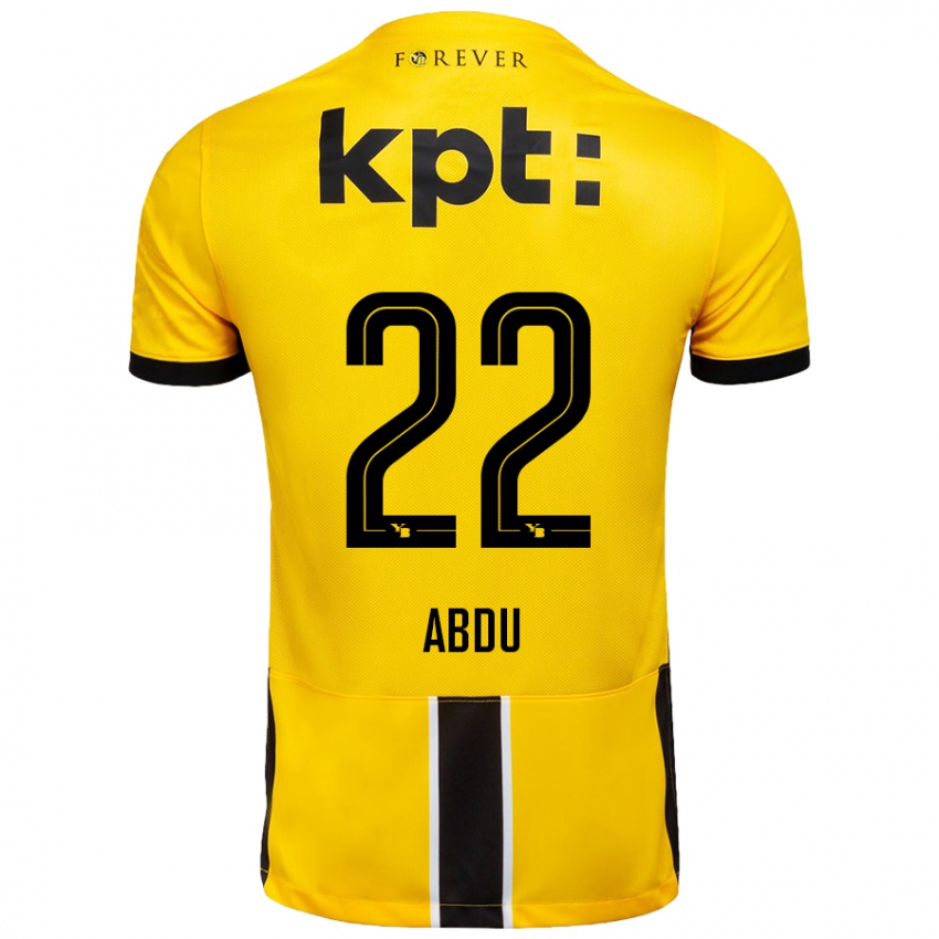 Uomo Maglia Abdu Conté #22 Giallo Nero Kit Gara Home 2024/25 Maglietta