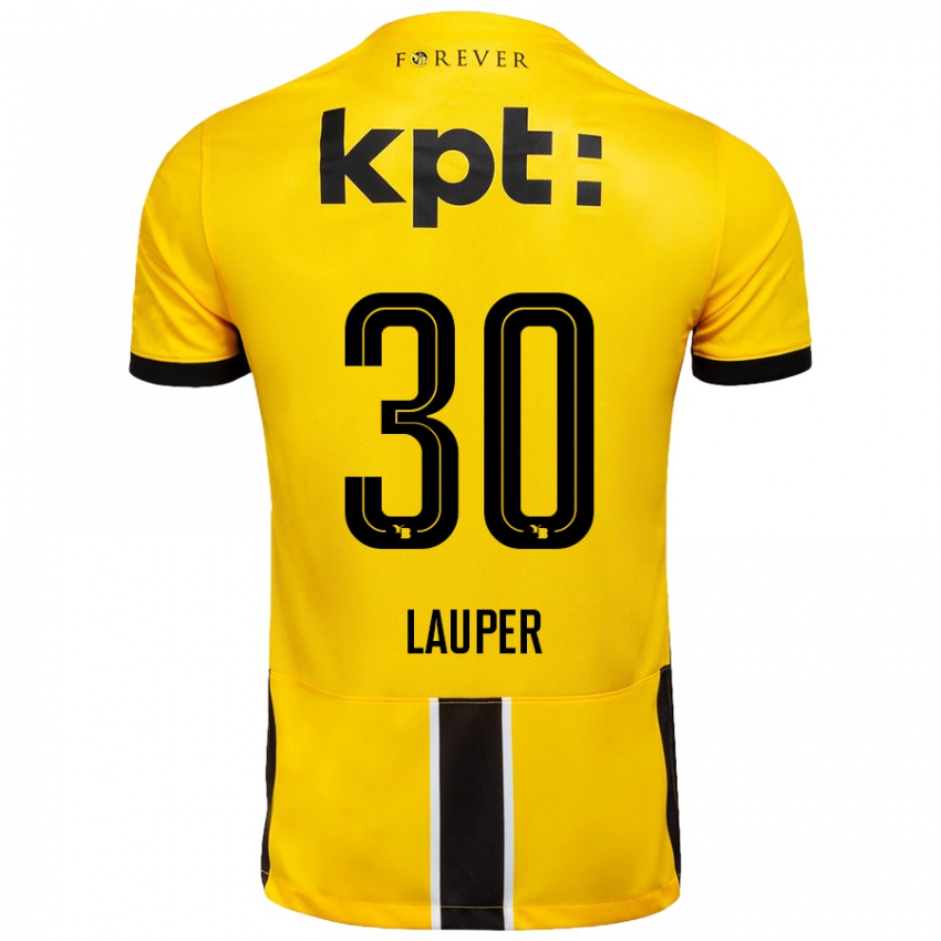 Uomo Maglia Sandro Lauper #30 Giallo Nero Kit Gara Home 2024/25 Maglietta