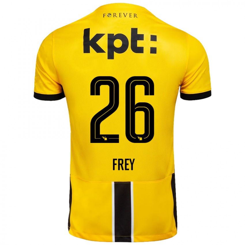 Uomo Maglia Laura Frey #26 Giallo Nero Kit Gara Home 2024/25 Maglietta