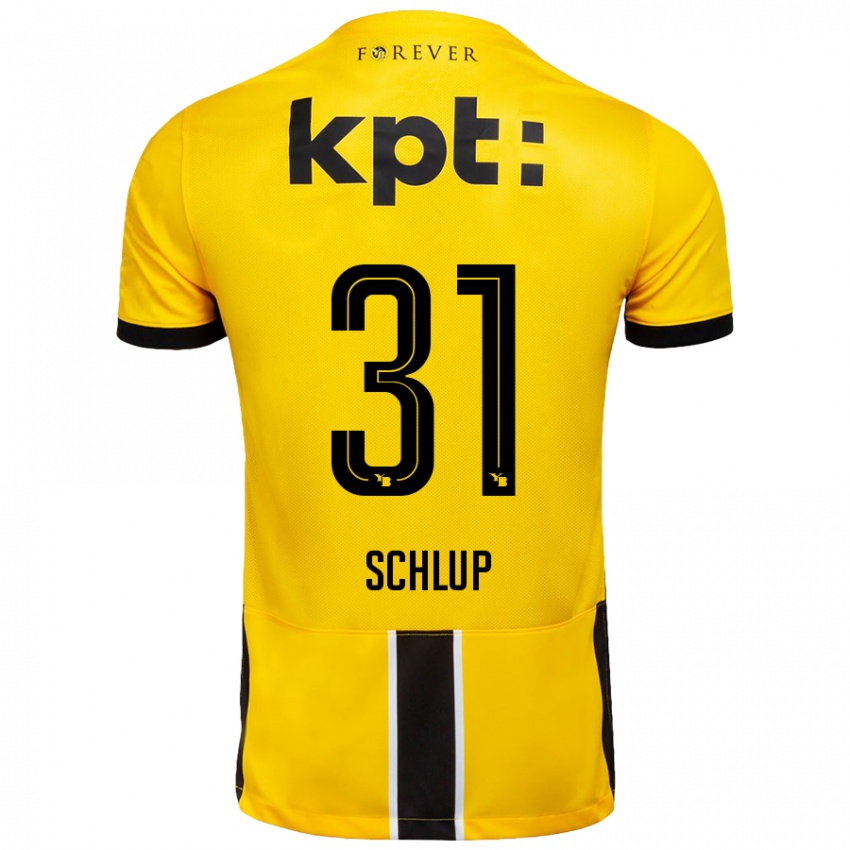 Uomo Maglia Giulia Schlup #31 Giallo Nero Kit Gara Home 2024/25 Maglietta