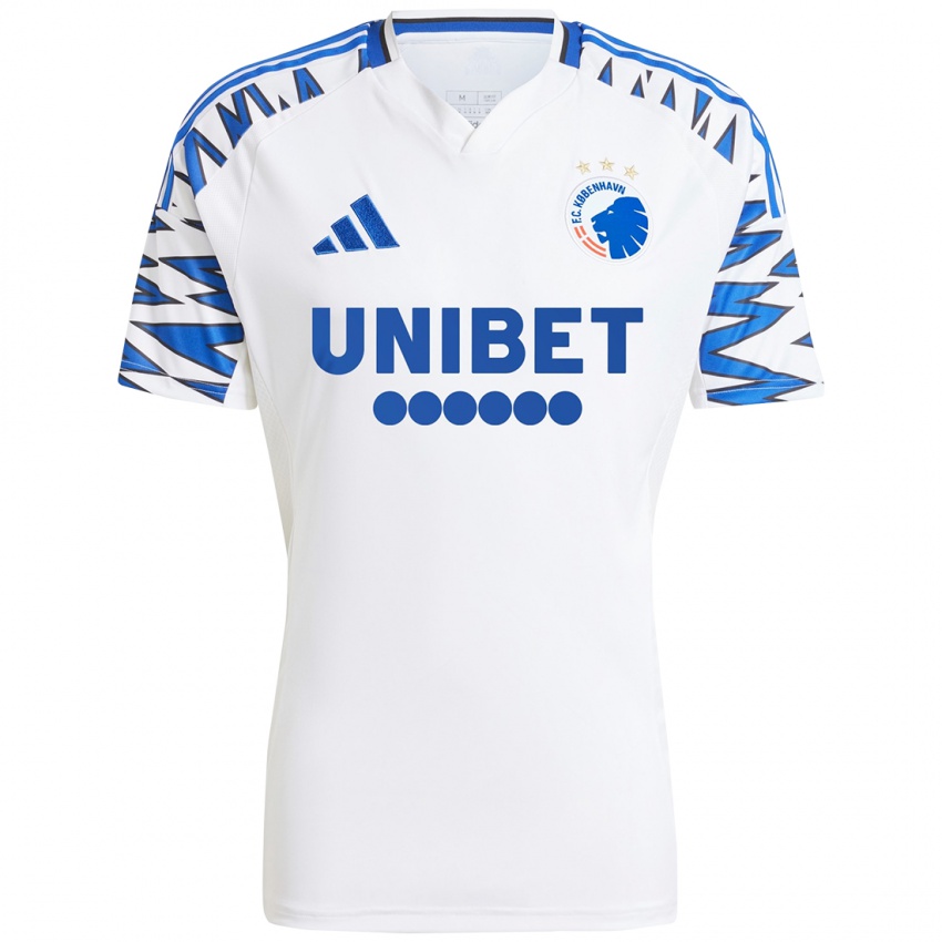 Uomo Maglia Il Tuo Nome #0 Bianco Azzurro Kit Gara Home 2024/25 Maglietta