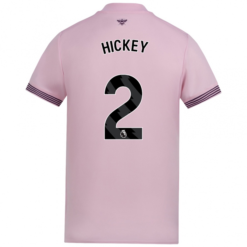 Uomo Maglia Aaron Hickey #2 Rosa Kit Gara Away 2024/25 Maglietta