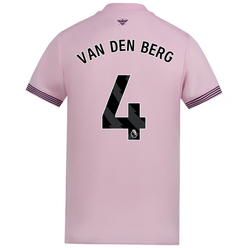 Uomo Maglia Sepp Van Den Berg #4 Rosa Kit Gara Away 2024/25 Maglietta