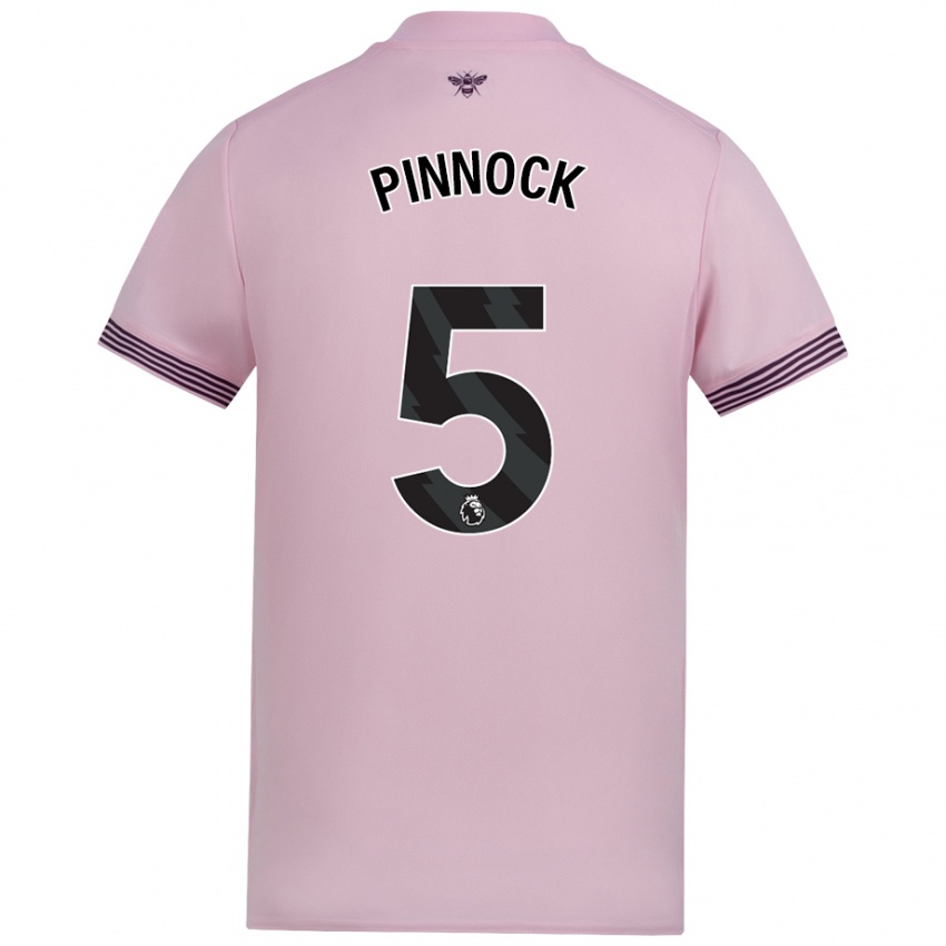 Uomo Maglia Ethan Pinnock #5 Rosa Kit Gara Away 2024/25 Maglietta