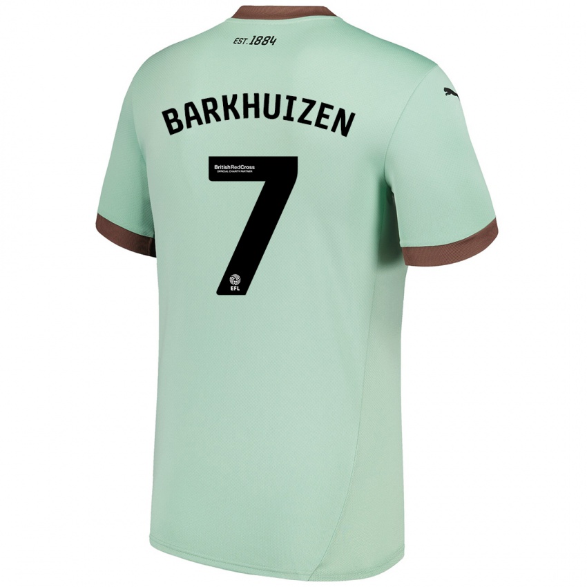 Uomo Maglia Tom Barkhuizen #7 Verde Pallido Kit Gara Away 2024/25 Maglietta