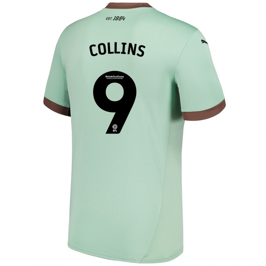 Uomo Maglia James Collins #9 Verde Pallido Kit Gara Away 2024/25 Maglietta