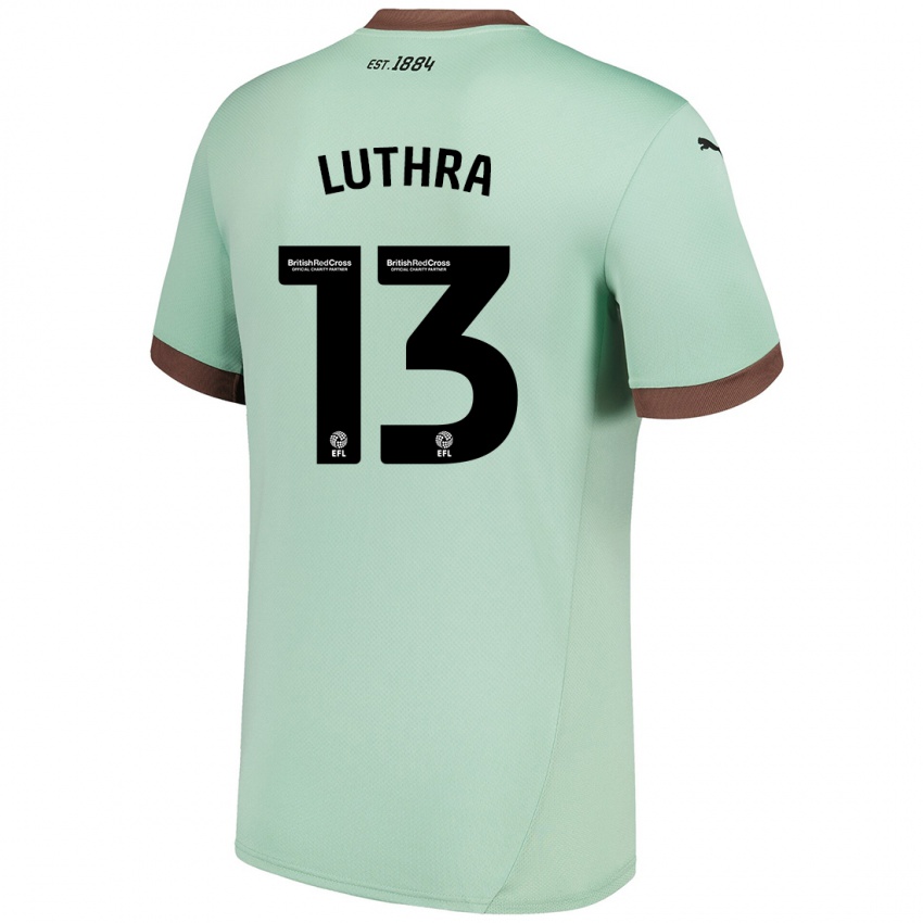 Uomo Maglia Rohan Luthra #13 Verde Pallido Kit Gara Away 2024/25 Maglietta