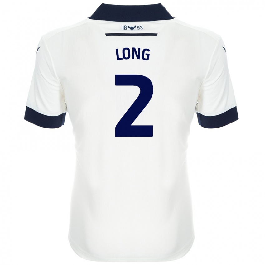 Uomo Maglia Sam Long #2 Bianco Blu Navy Kit Gara Away 2024/25 Maglietta