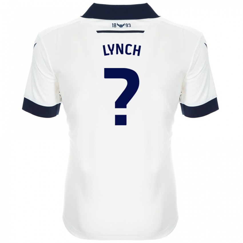 Uomo Maglia Bobby Lynch #0 Bianco Blu Navy Kit Gara Away 2024/25 Maglietta