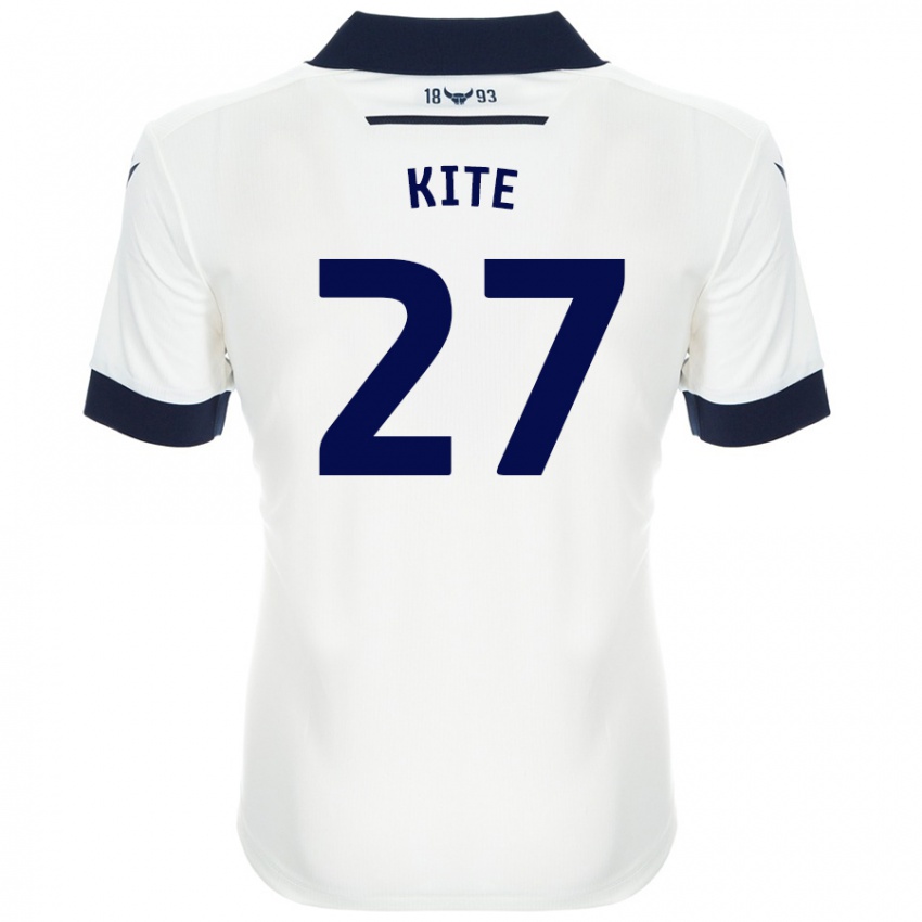 Uomo Maglia Rose Kite #27 Bianco Blu Navy Kit Gara Away 2024/25 Maglietta