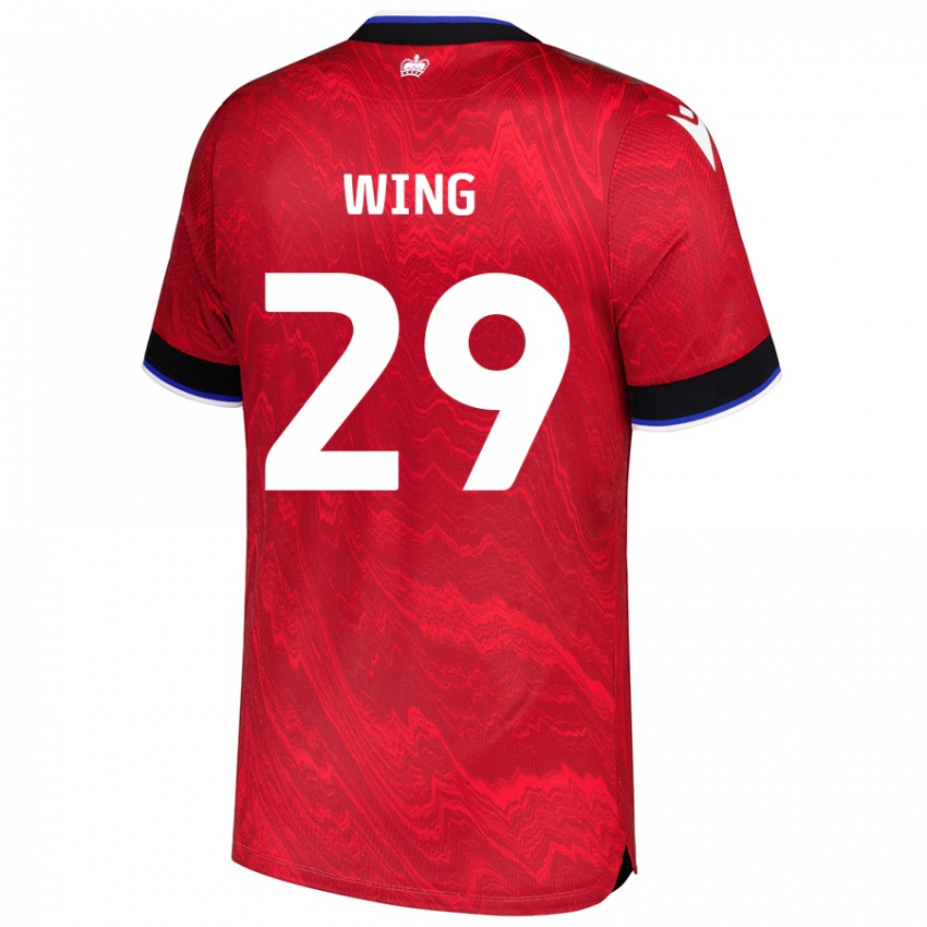 Uomo Maglia Lewis Wing #29 Rosso Nero Kit Gara Away 2024/25 Maglietta