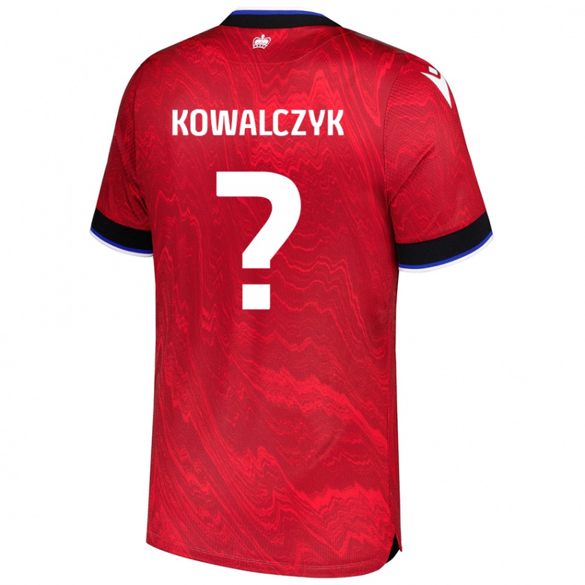 Uomo Maglia Kacper Kowalczyk #0 Rosso Nero Kit Gara Away 2024/25 Maglietta