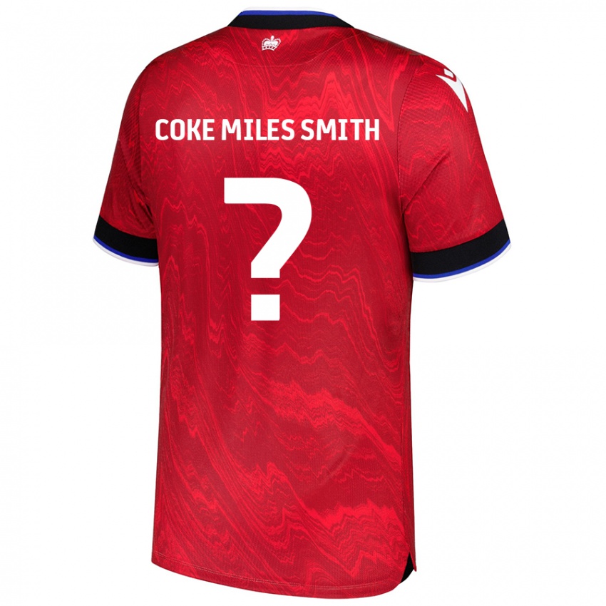 Uomo Maglia Kiyan Coke Miles Smith #0 Rosso Nero Kit Gara Away 2024/25 Maglietta