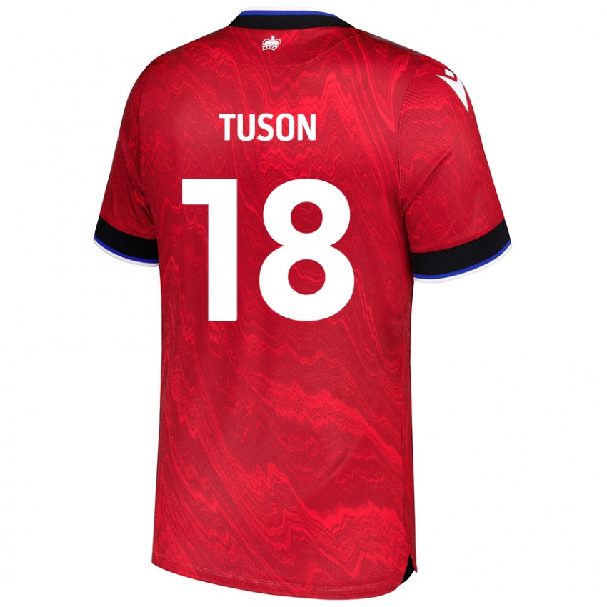 Uomo Maglia Freya Meadows-Tuson #18 Rosso Nero Kit Gara Away 2024/25 Maglietta