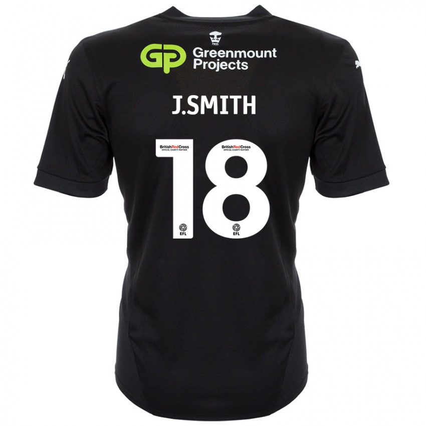 Uomo Maglia Jonny Smith #18 Nero Kit Gara Away 2024/25 Maglietta