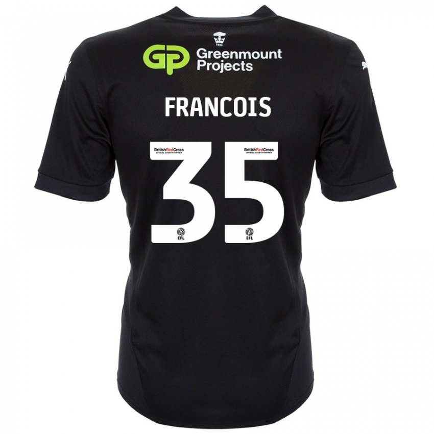 Uomo Maglia Tyrese Francois #35 Nero Kit Gara Away 2024/25 Maglietta