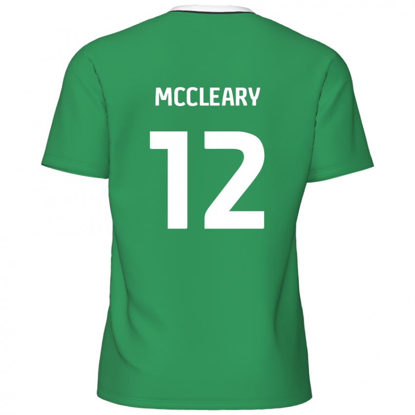 Uomo Maglia Garath Mccleary #12 Verde Strisce Bianche Kit Gara Away 2024/25 Maglietta