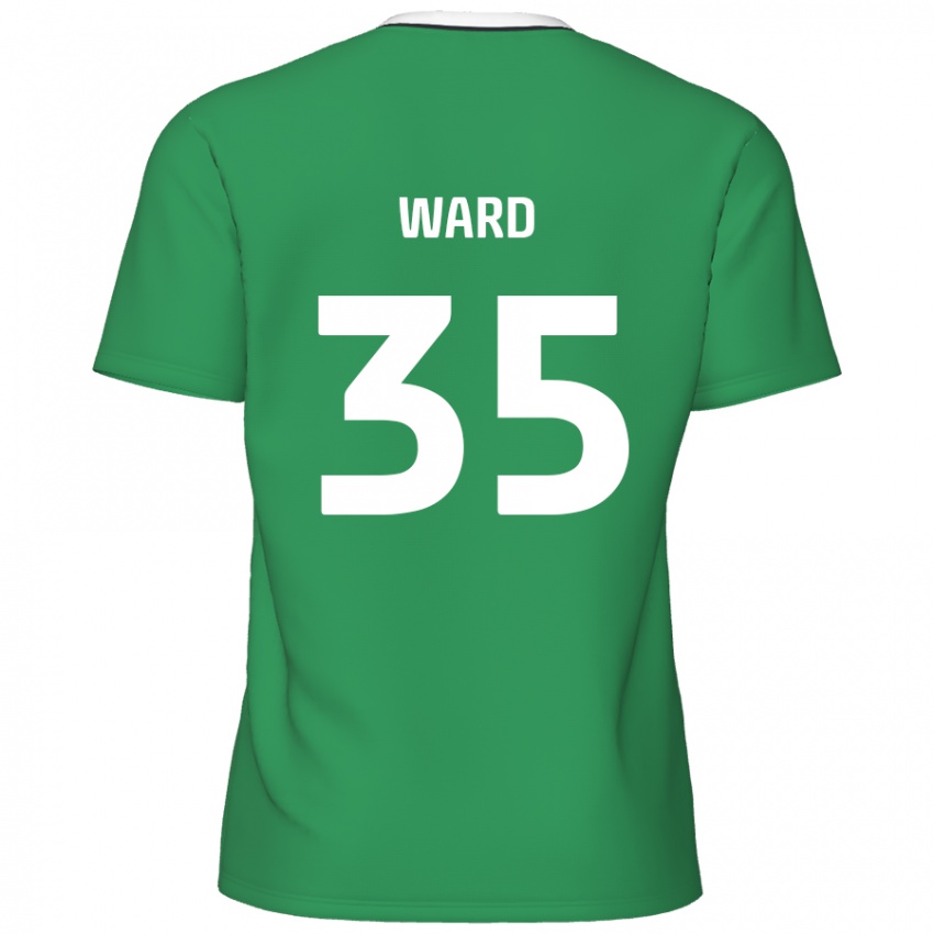 Uomo Maglia Christie Ward #35 Verde Strisce Bianche Kit Gara Away 2024/25 Maglietta