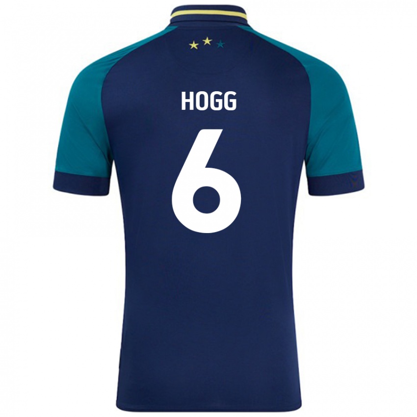 Uomo Maglia Jonathan Hogg #6 Blu Navy Verde Scuro Kit Gara Away 2024/25 Maglietta