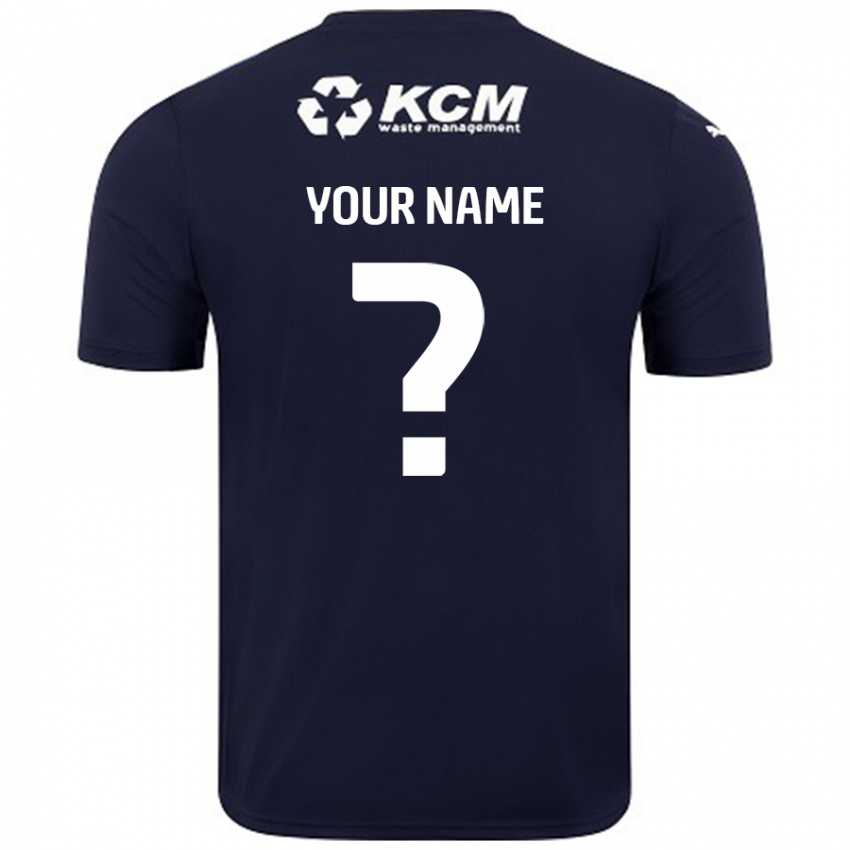 Uomo Maglia Il Tuo Nome #0 Blu Navy Kit Gara Away 2024/25 Maglietta