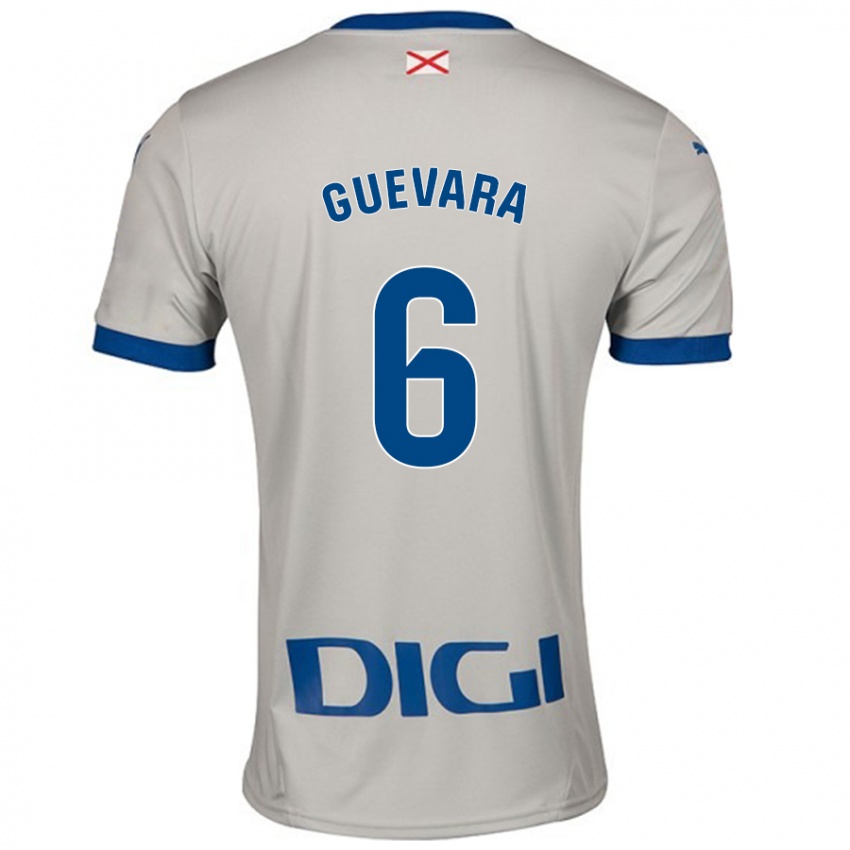 Uomo Maglia Ander Guevara #6 Grigio Chiaro Kit Gara Away 2024/25 Maglietta