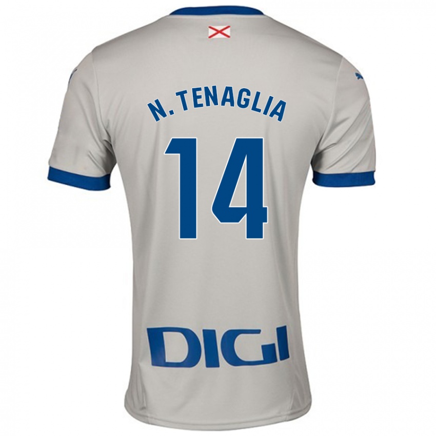 Uomo Maglia Nahuel Tenaglia #14 Grigio Chiaro Kit Gara Away 2024/25 Maglietta