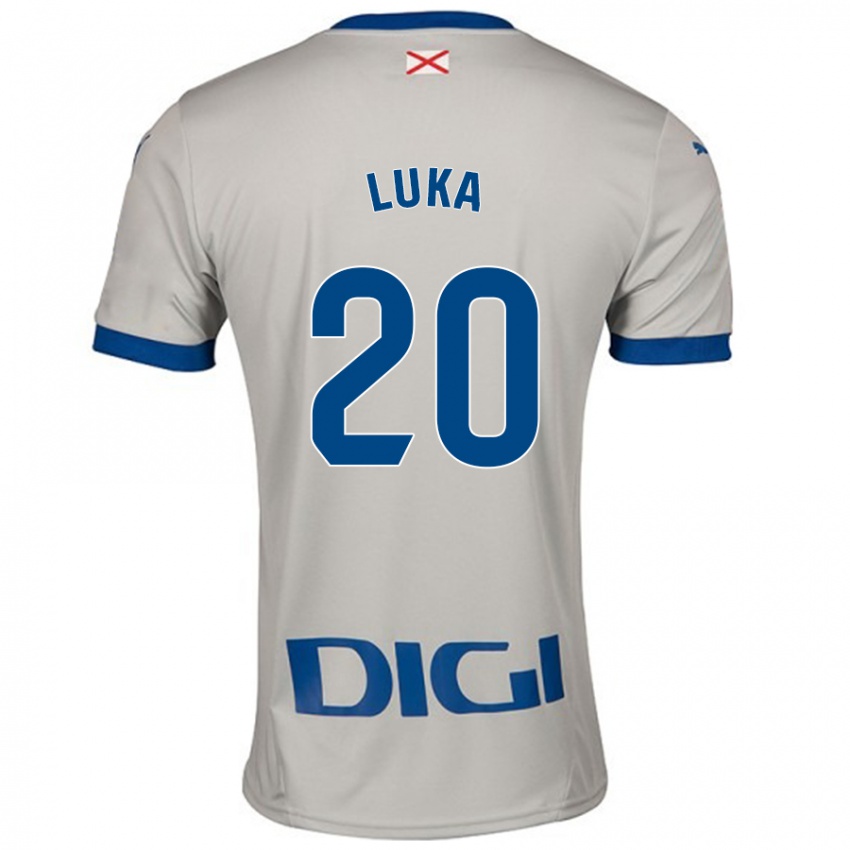 Uomo Maglia Luka Romero #20 Grigio Chiaro Kit Gara Away 2024/25 Maglietta