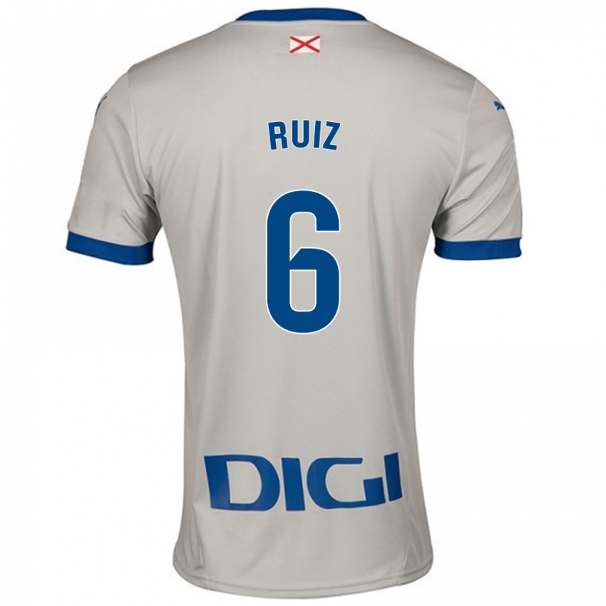 Uomo Maglia Markel Ruiz #6 Grigio Chiaro Kit Gara Away 2024/25 Maglietta