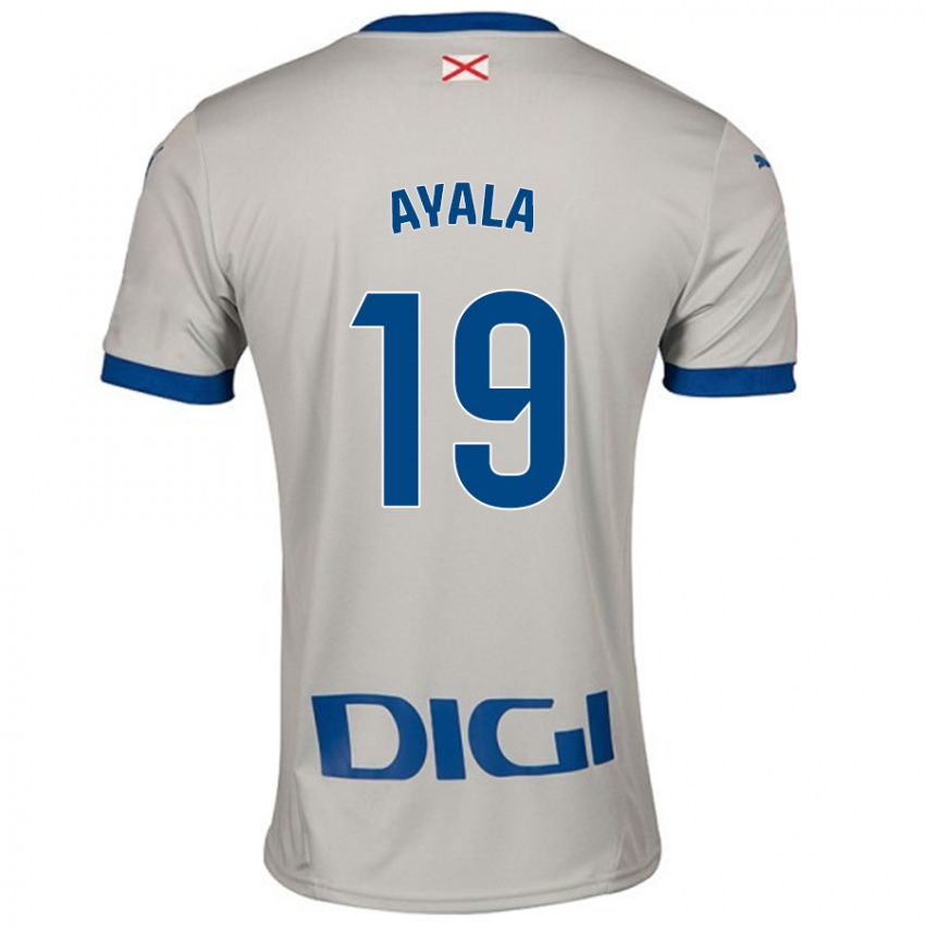 Uomo Maglia Axel Ayala #19 Grigio Chiaro Kit Gara Away 2024/25 Maglietta