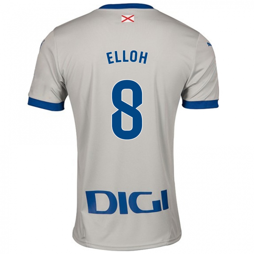 Uomo Maglia Rebecca Elloh #8 Grigio Chiaro Kit Gara Away 2024/25 Maglietta