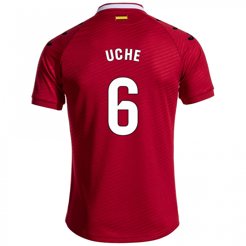 Uomo Maglia Chrisantus Uche #6 Rosso Scuro Kit Gara Away 2024/25 Maglietta