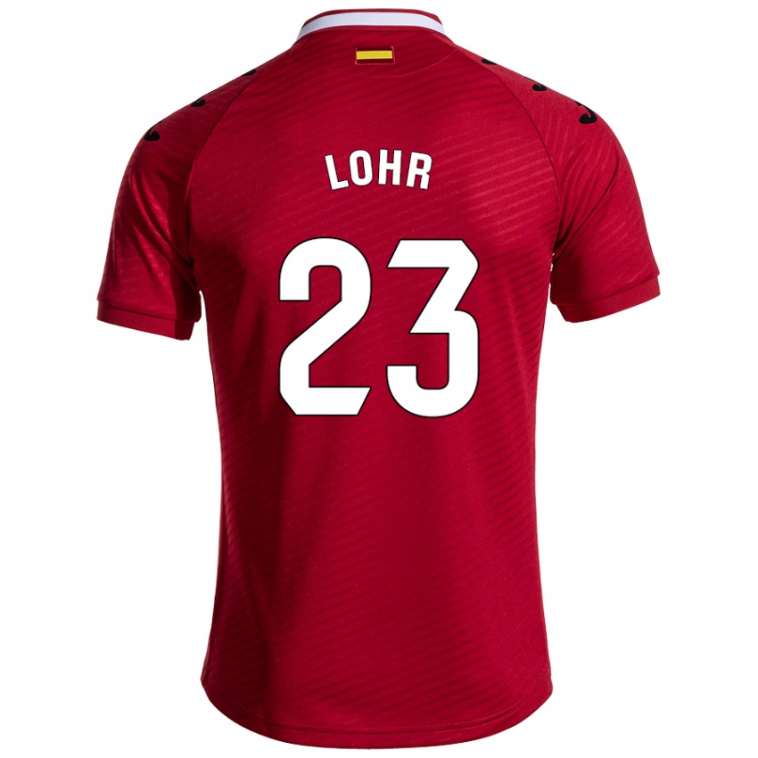 Uomo Maglia Luca Lohr #23 Rosso Scuro Kit Gara Away 2024/25 Maglietta